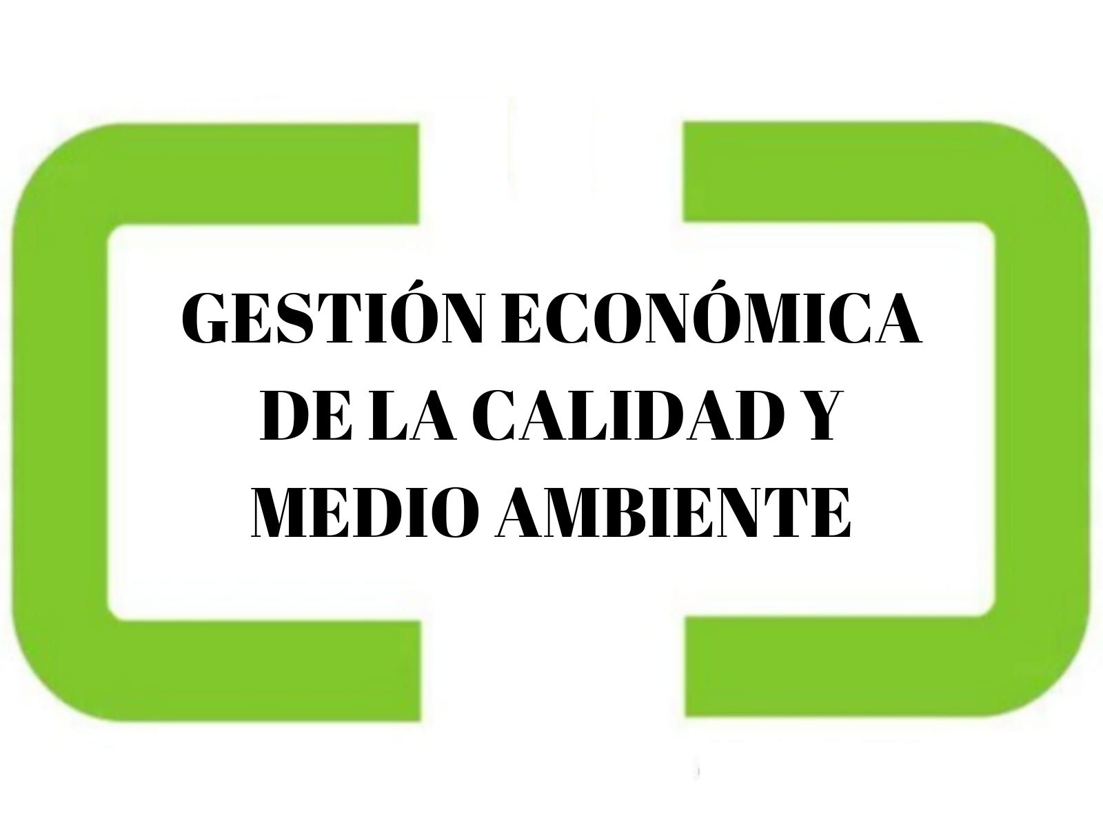 GESTIÓN ECONÓMICA DE LA CALIDAD Y MEDIO AMBIENTE